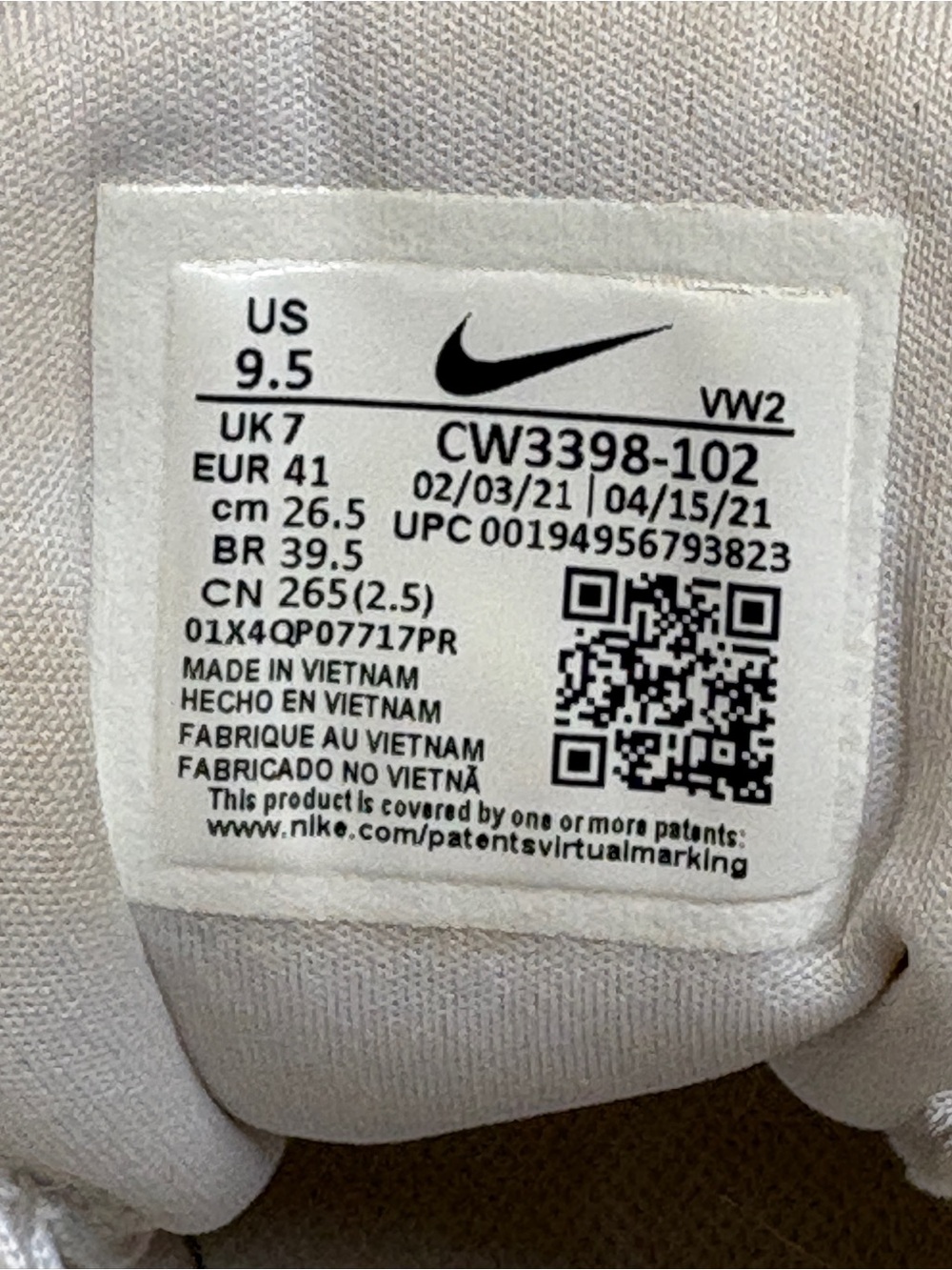 Nike Women's All-White Mesh Training Sneakers - Picture 3 of 3